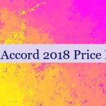 Honda Accord 2018 Price In UAE 🇦🇪🚘