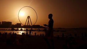 JBR beach at sunset