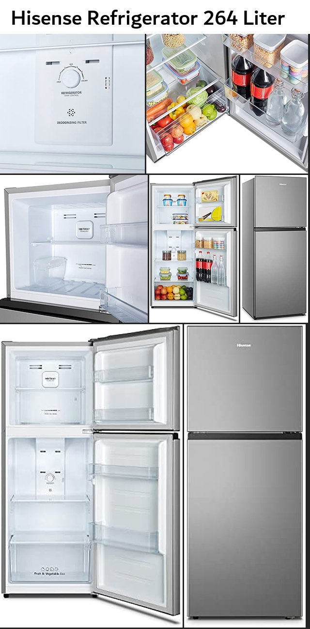 Hisense Refrigerator 264 Liter Top Mount Double Door