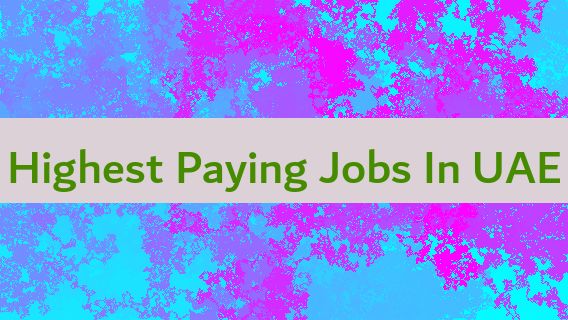 Highest Paying Jobs In UAE