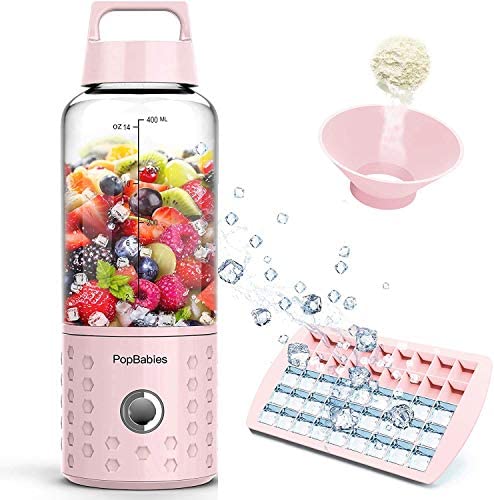PopBabies Portable Blender, Personal Blender for Shakes and smoothies, Rechargeable USB Blender Stronger and Faster, Princess Pink thumbnail